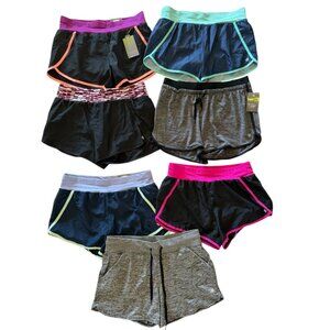 7 Pair Womens Tek Gear DryTek Running Shorts size Medium Mid Rise Short 3 NEW